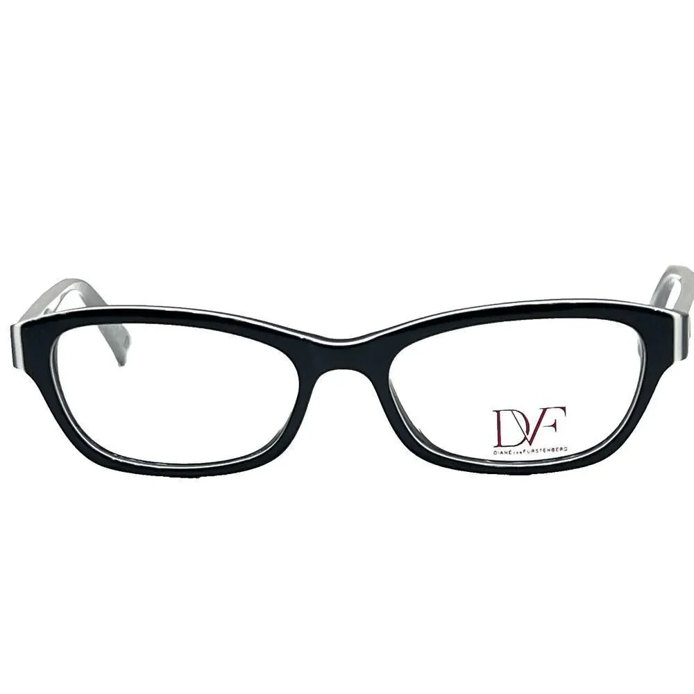 NEW Diane von Furstenberg DVF 5047 001 Black & Gray Eyeglasses Frames 50-17-135